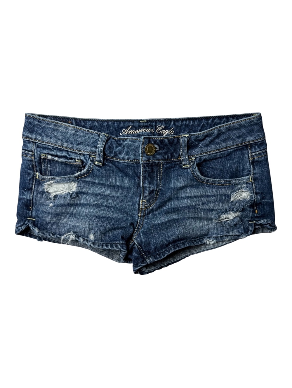 American Eagle Outfitters Low Rise Blue Denim Shorts